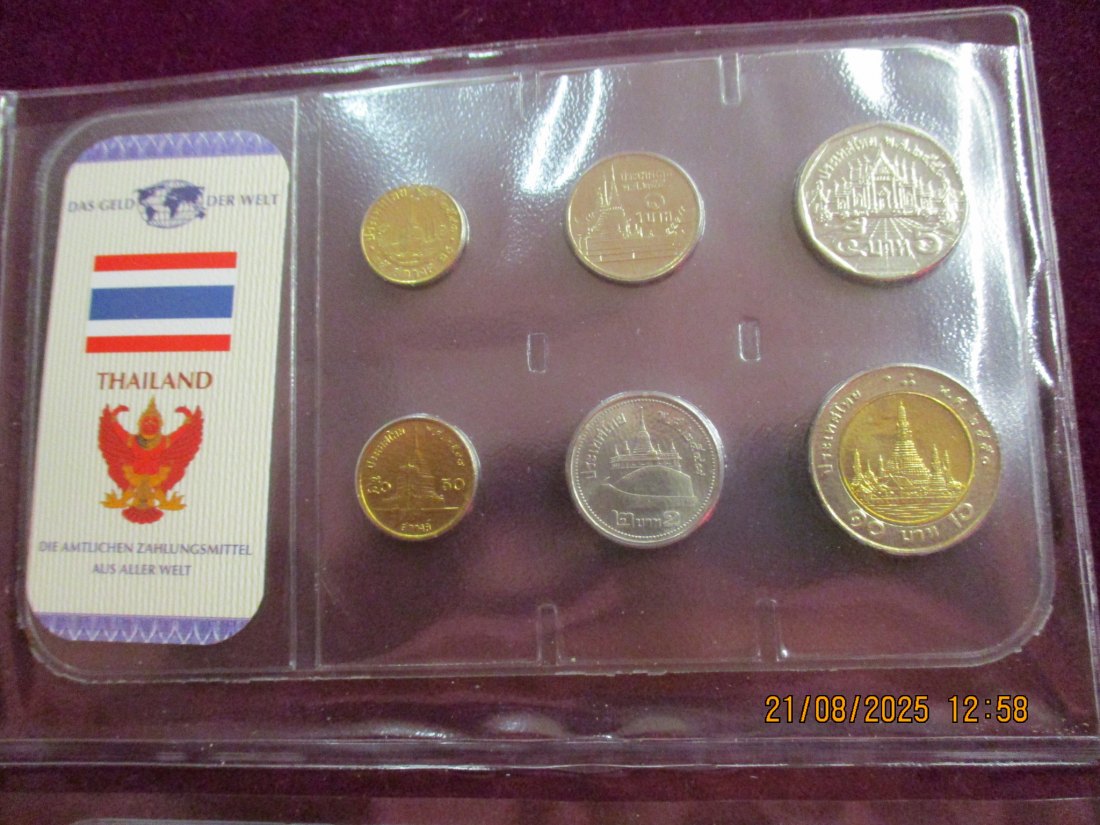 Kursmünzen Thailand siehe Foto Gewicht: Ca- 37g/- 1   