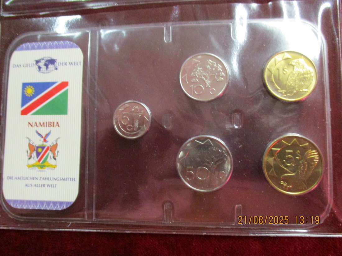  Kursmünzen Namibia siehe Foto Gewicht: Ca- 31g/- 1   
