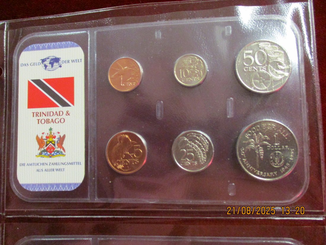  Kursmünzen Trinidad Tobago siehe Foto Gewicht: Ca- 35g/- 1   