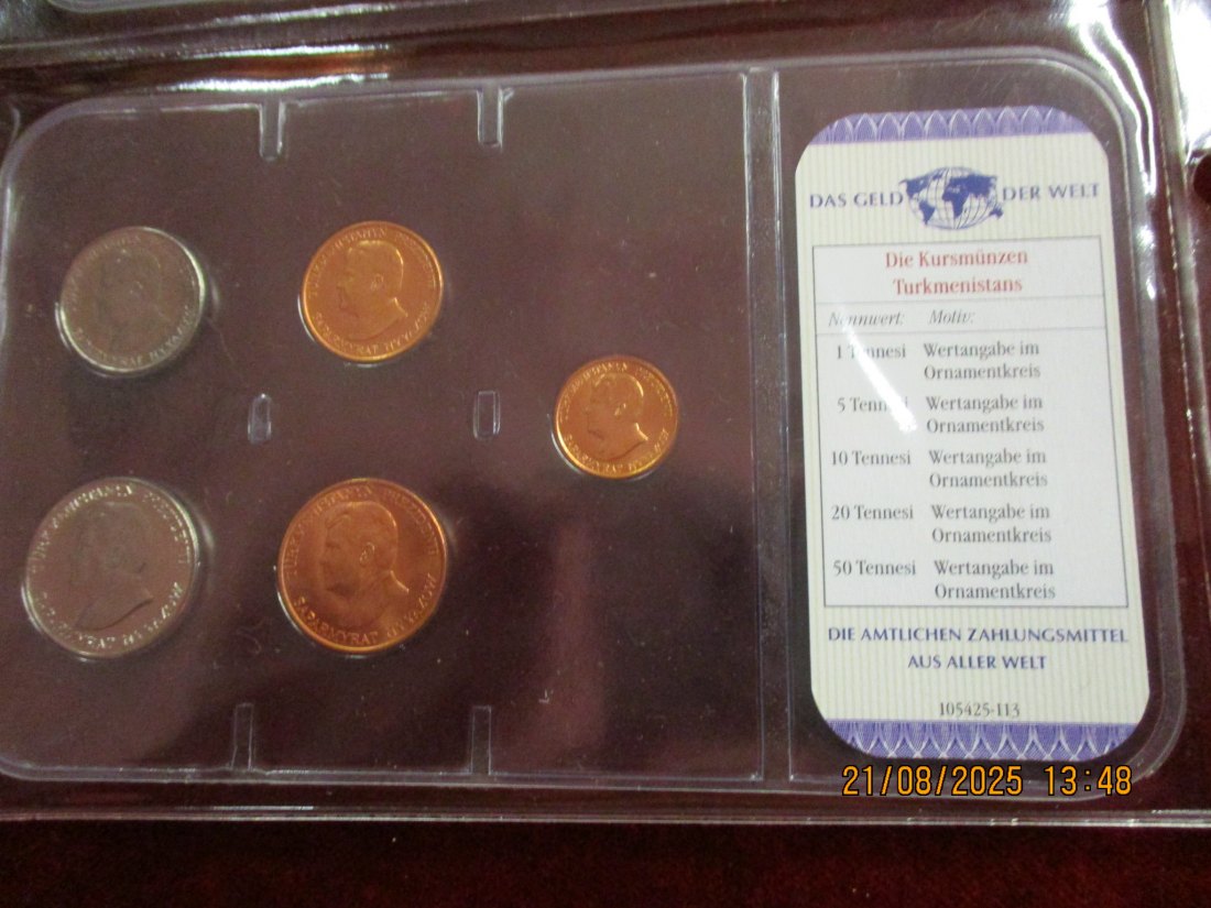  Kursmünzen Turkmenistan siehe Foto Gewicht: Ca- 27g/- 1   
