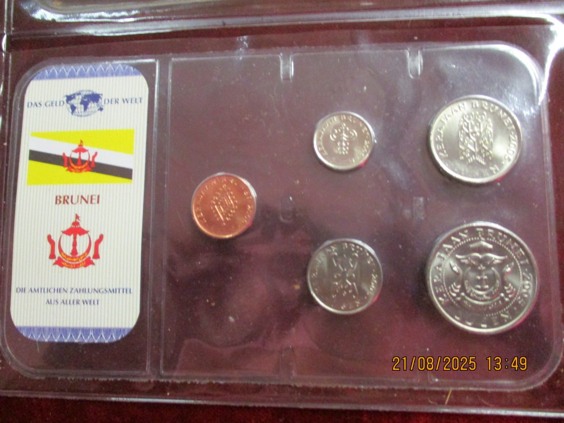  Kursmünzen Brunei siehe Foto Gewicht: Ca- 30g/- 1   
