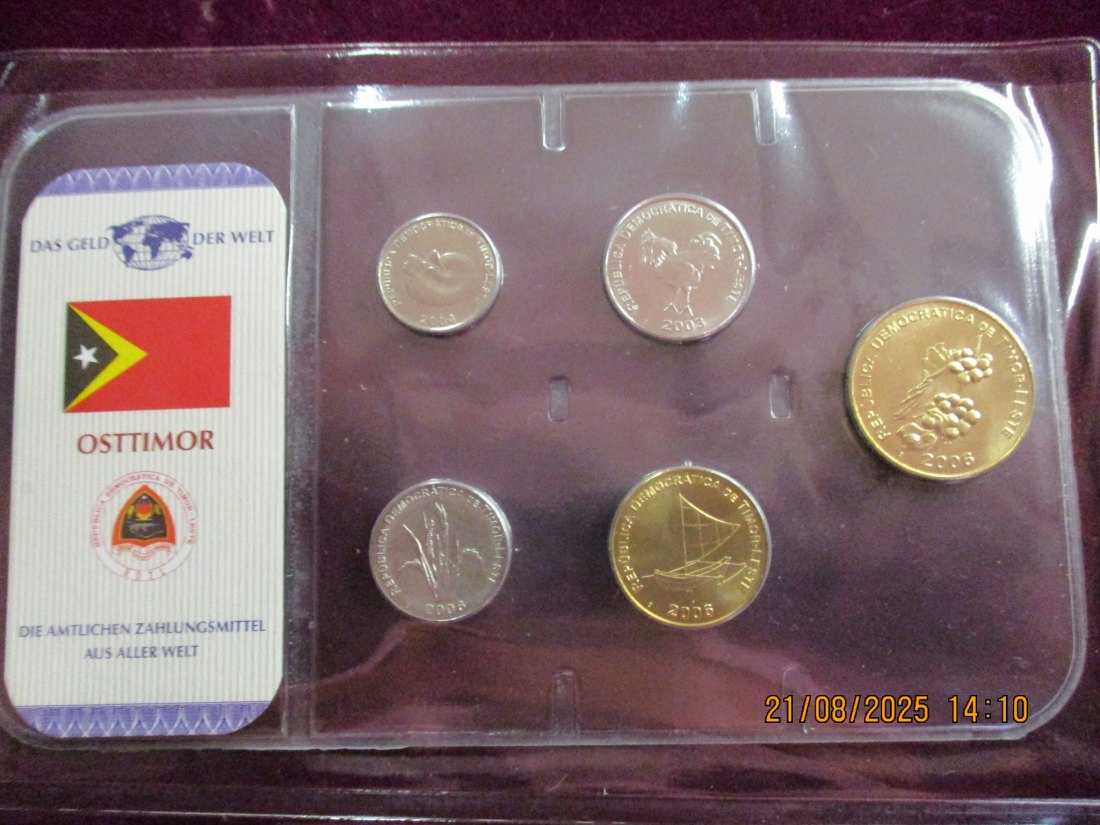  Kursmünzen Osttimor siehe Foto Gewicht: Ca- 34g/- 1   