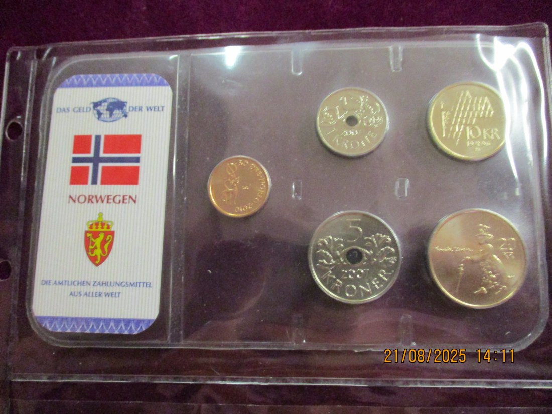  Kursmünzen Norwegen siehe Foto Gewicht: Ca- 41g/- 1   