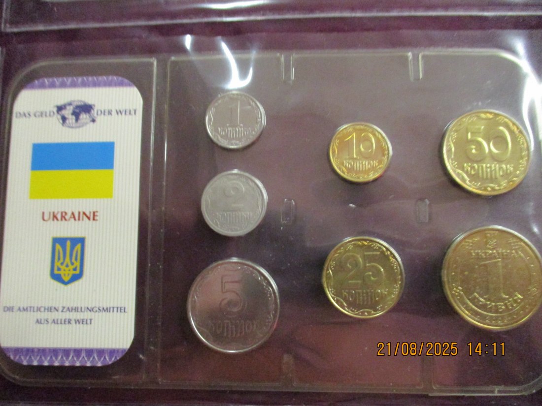  Kursmünzen Ukraine siehe Foto Gewicht: Ca- 31g/- 1   
