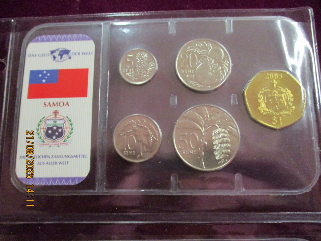  Kursmünzen Samoa siehe Foto Gewicht: Ca- 53g/- 1   
