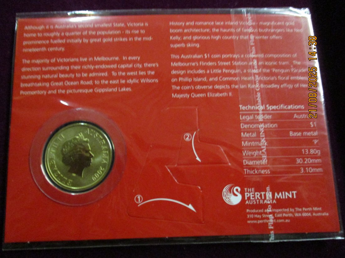  1 Dollar Australien Victoria siehe Foto Gewicht: 13,8g   