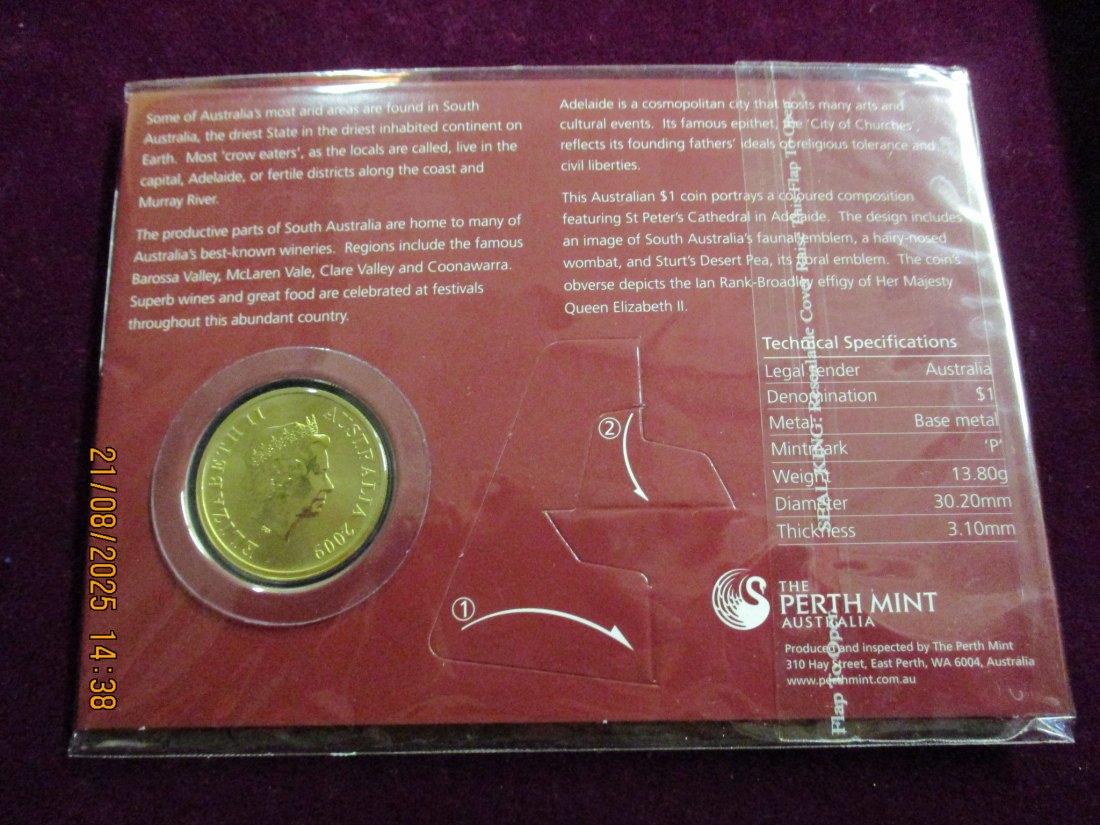  1 Dollar Australien South Australia siehe Foto Gewicht: 13,8g   