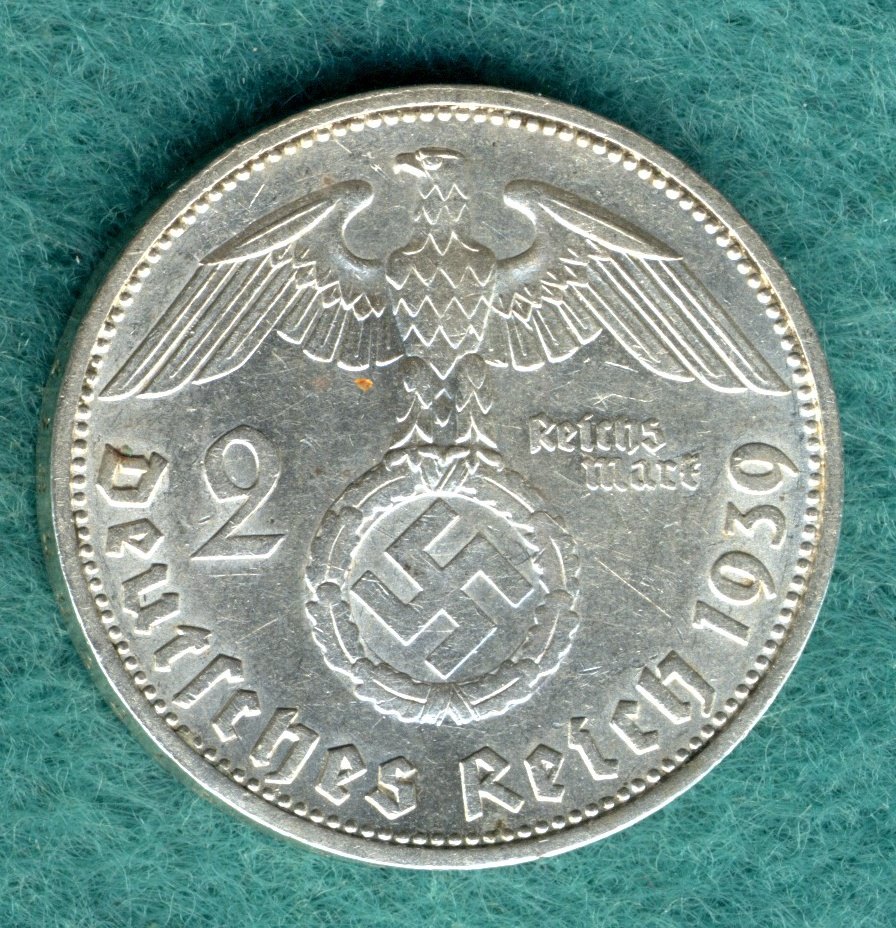  J.366 Drittes Reich - 2 Reichsmark 1939 E   