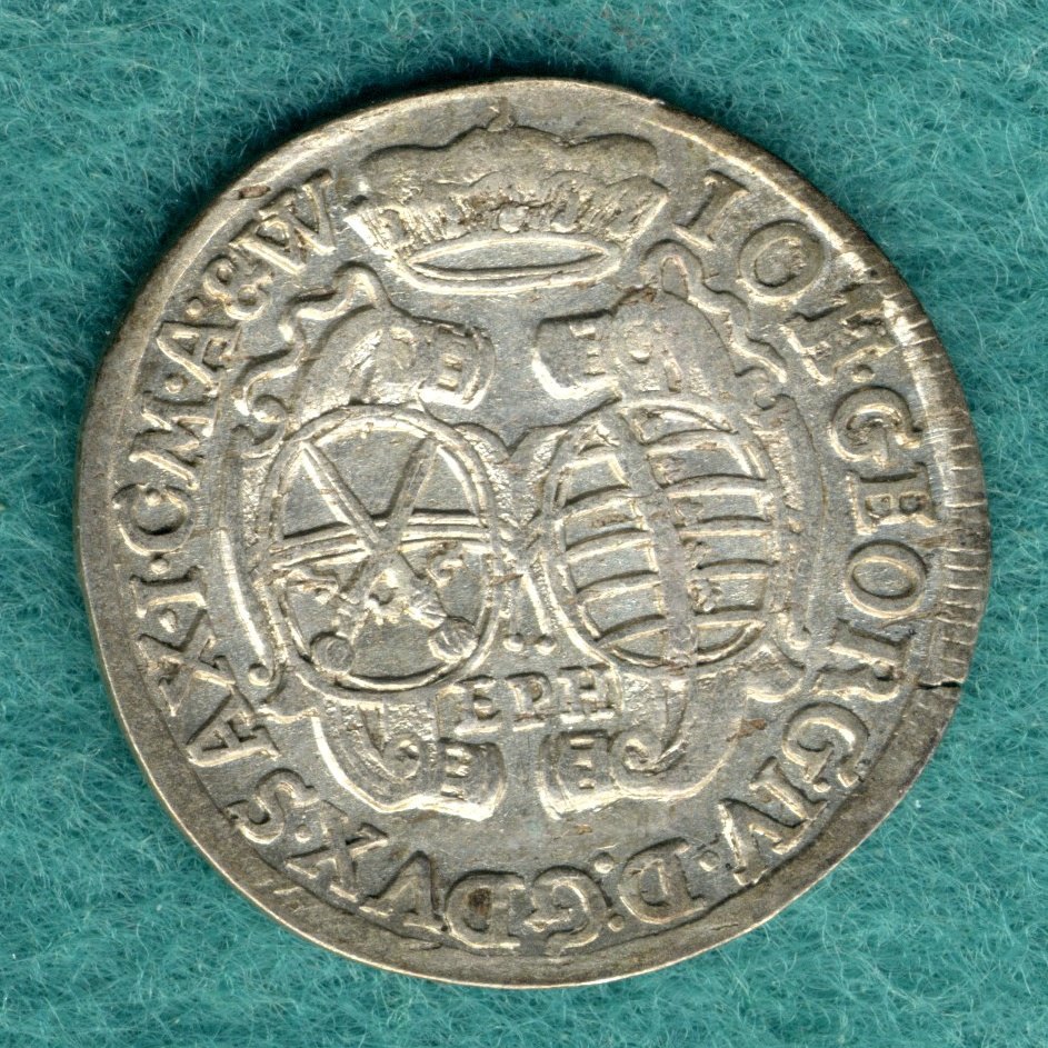  Sachsen - Johann Georg IV. - 1/12 Thaler 1694 EPH   