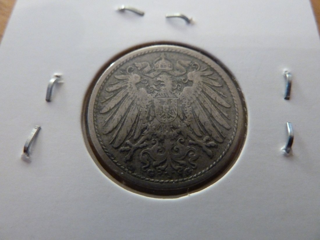  Kaiserreich 10 Pfennig 1901 -G- Jaeger 13. sehr schön   