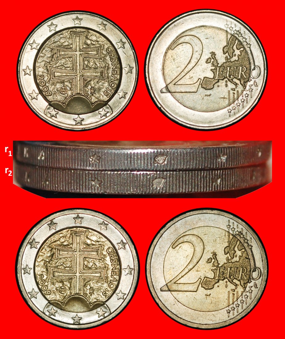  Ⰶ 3 HILLS (2009-2025): SLOVAKIA ★ 2 EUROS 2009 2 COINS! JUST PUBLISHED! ★LOW START★ NO RESERVE!   