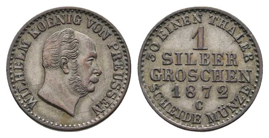  Altdeutschland; Preußen; Kleinmünze 1872   