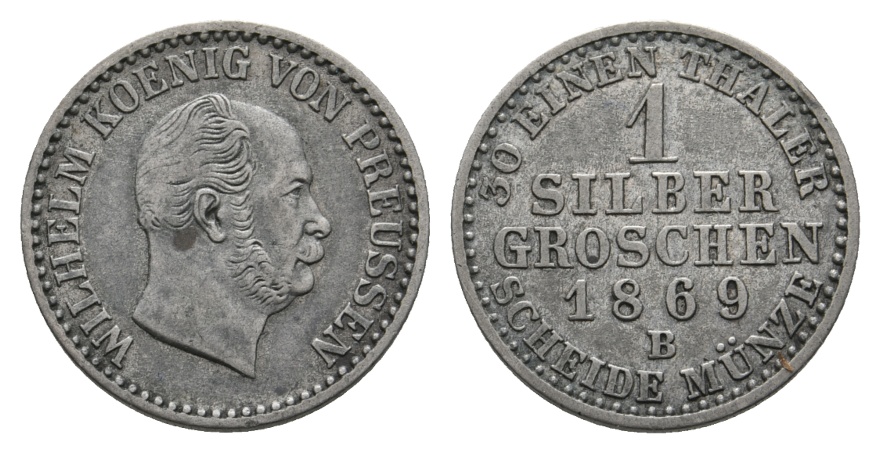  Altdeutschland; Preußen; Kleinmünze 1869   