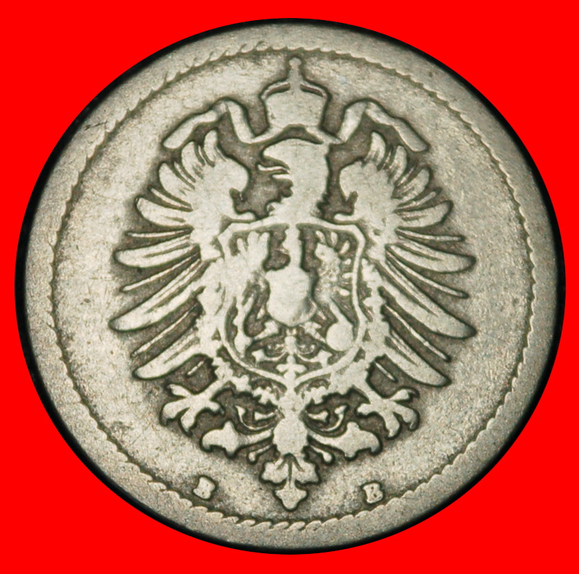  Ⰶ EAGLE (1874-1889): GERMANY★5 PFENNIG 1875B HANNOVER! WILLIAM I (1871-1888)★LOW START★ NO RESERVE!   