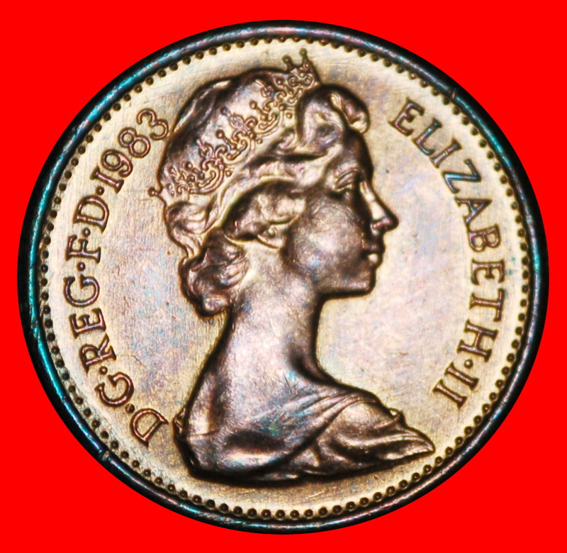  Ⰶ LAST TYPE 1982-1984:GREAT BRITAIN★1/2 PENNY 1983 UNC★ELIZABETH II 1953-2022★LOW START★ NO RESERVE!   