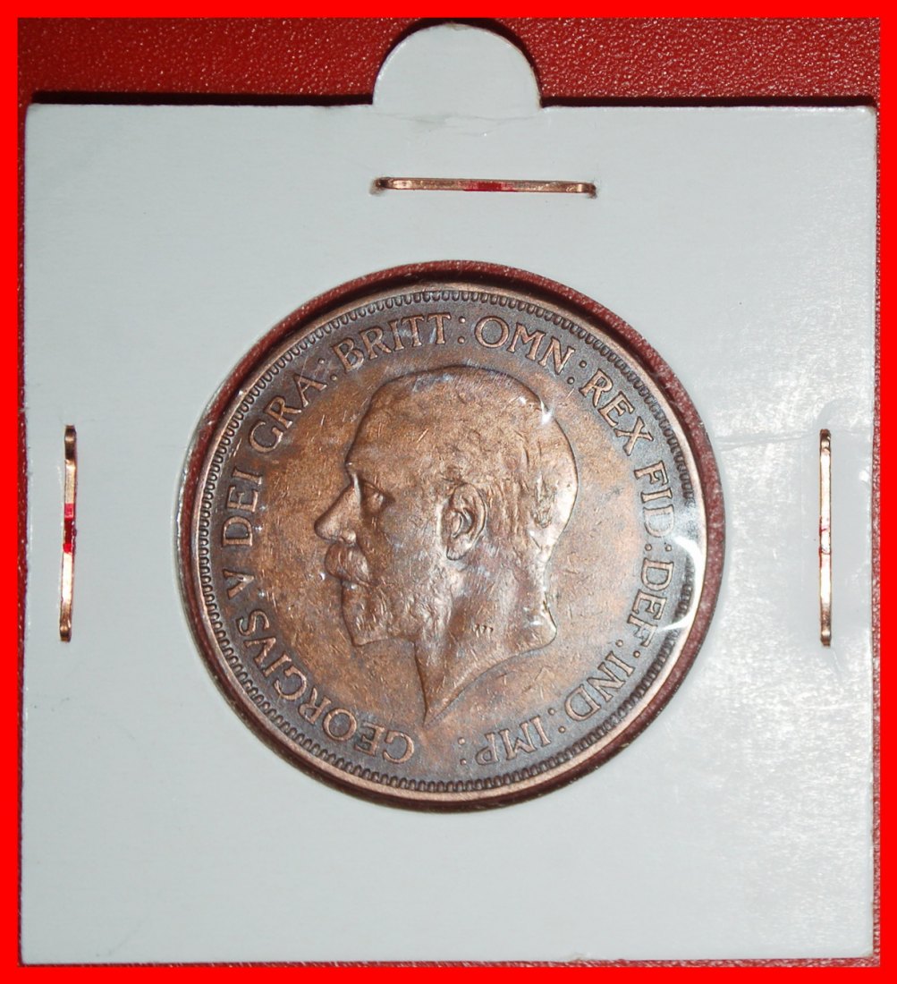  Ⰶ HERRIN DER SEEN: GROSSBRITANNIEN ★ 1 PENNY 1936! GEORG V. (1911-1936) IN PACKUNG! ★OHNE VORBEHALT!   