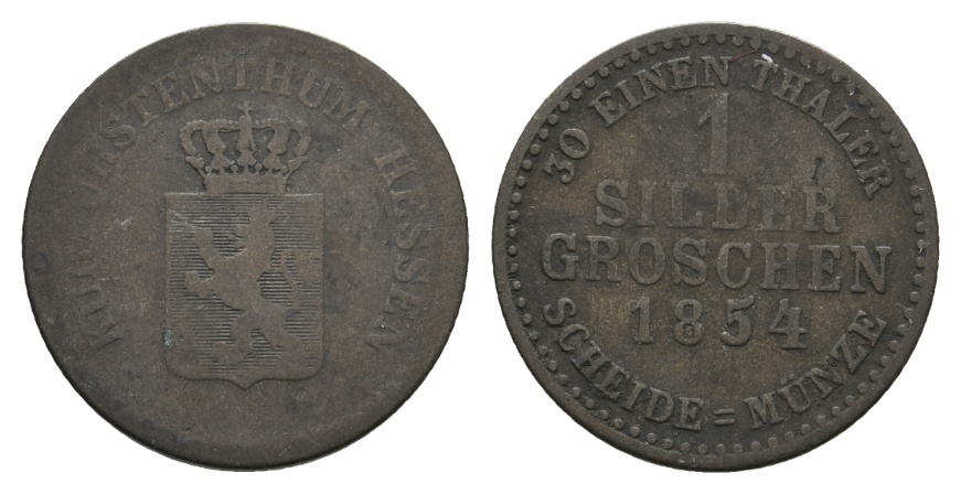  Altdeutschland; Kleinmünze 1854   