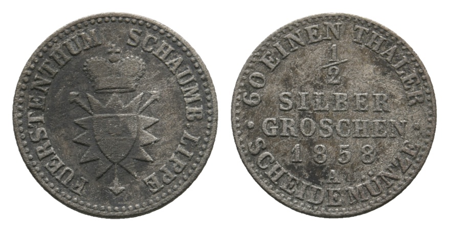  Altdeutschland; Kleinmünze 1858   