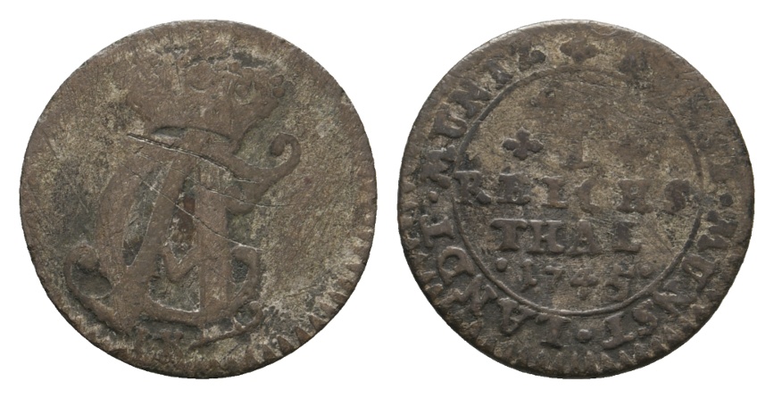  Altdeutschland; Kleinmünze 1745   