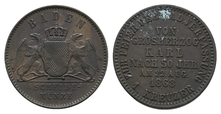  Altdeutschland; Kleinmünze 1868   