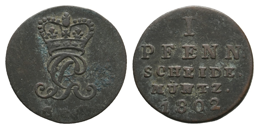 Altdeutschland; Kleinmünze 1802   
