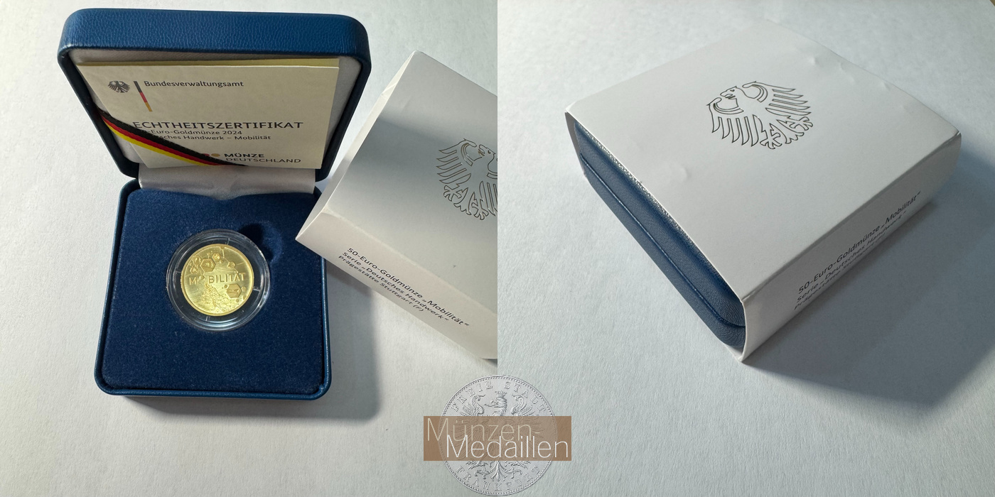  Deutschland 50 Euros (Mobility) 2024 F MM-Frankfurt KM#452 Feingold: 7,78g   