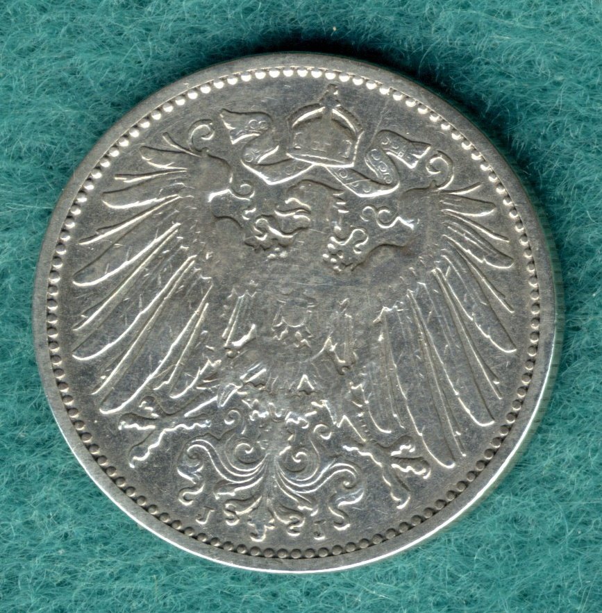  J.17 Kaiserreich - 1 Mark 1896 J   