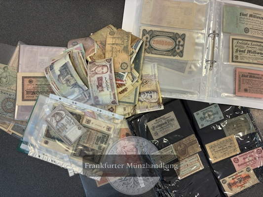  Sammlung: Geldscheine aus der ganzen Welt LOT FM-Frankfurt   