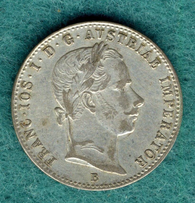  Österreich - Franz Joseph I. - 1/4 Gulden (1/4 Florin) 1858 B   