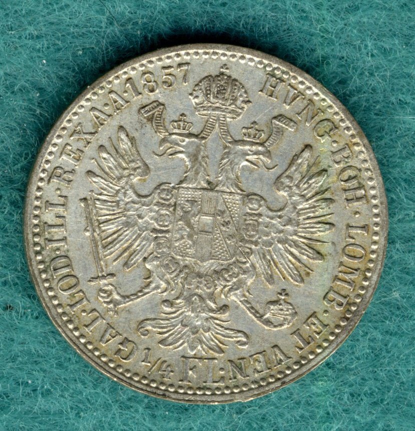  Österreich - Franz Joseph I. - 1/4 Gulden (1/4 Florin) 1857 A   