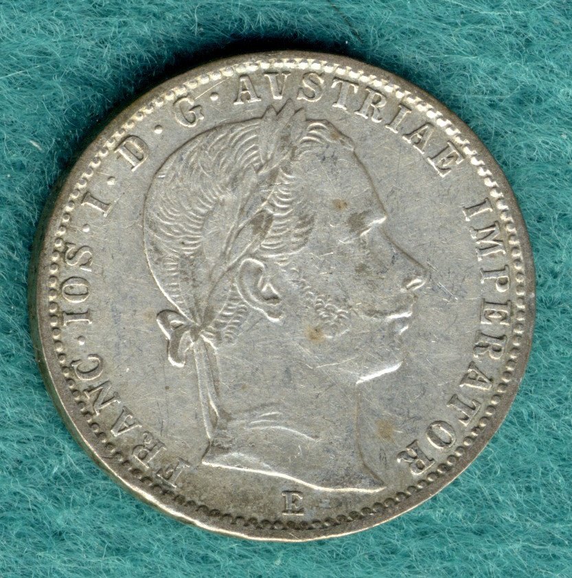  Österreich - Franz Joseph I. - 1/4 Gulden (1/4 Florin) 1861 E - selten !!   