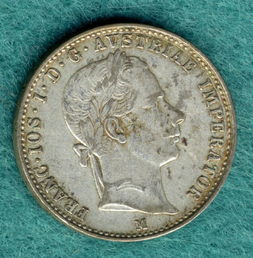  Österreich - Franz Joseph I. - 1/4 Gulden (1/4 Florin) 1857 M - selten !   