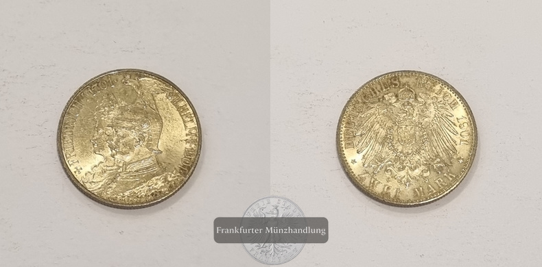 Deutsches Kaiserreich Preussen 1901 2 Mark 200 Jahre Preußen FM-Frankfurt Feinsilber: 10g   