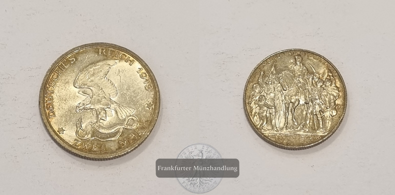  Deutsches Kaiserreich 2 Mark 1913 FM-Frankfurt Feinsilber: 10g   