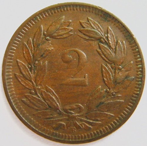  Schweiz, 2 Rappen, 1900 B   