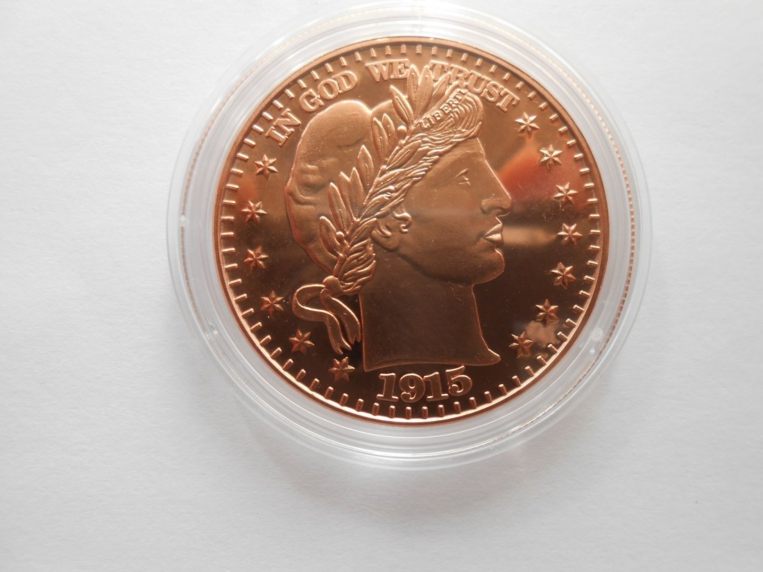  3. 1 Unze Kupfer Barber Half Dollar   