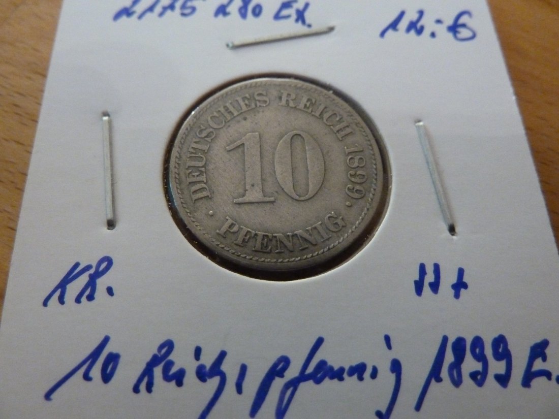  Kaiserreich 10 Pfennig 1899 -E- Jaeger 13. Vorzüglich   