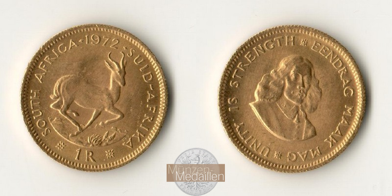 Süd-Afrika MM-Frankfurt  Feingewicht: 3,66g 1 Rand 1972 