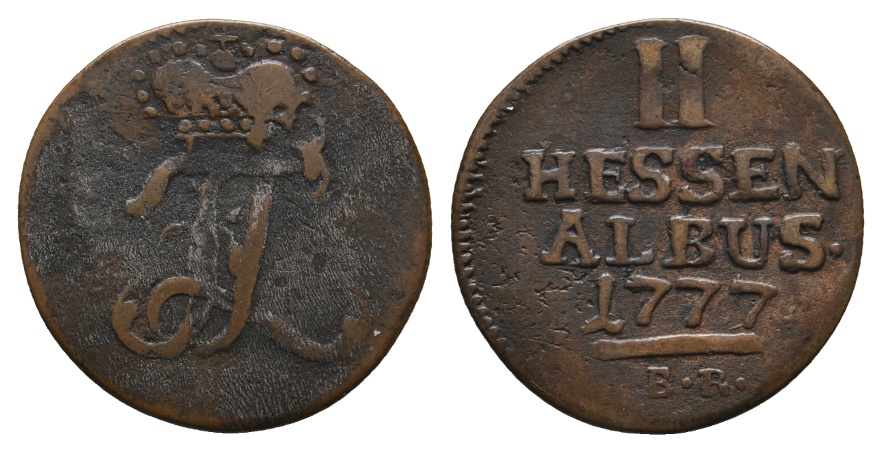  Altdeutschland; Hessen; Kleinmünze 1777   
