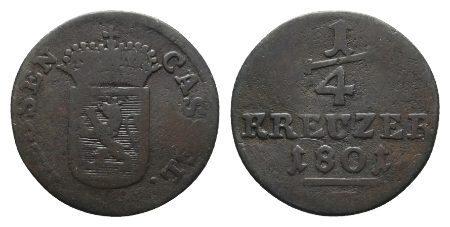  Altdeutschland; Hessen; Kleinmünze 1801   