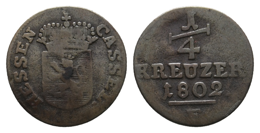  Altdeutschland; Hessen; Kleinmünze 1802   