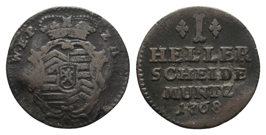  Altdeutschland; Hessen; Kleinmünze 1768   