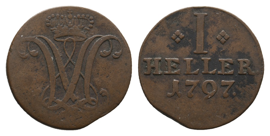  Altdeutschland; Hessen; Kleinmünze 1797   