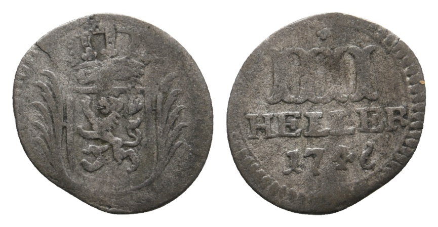  Altdeutschland; Hessen; Kleinmünze 1746   