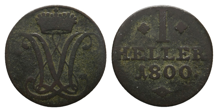  Altdeutschland; Hessen; Kleinmünze 1800   