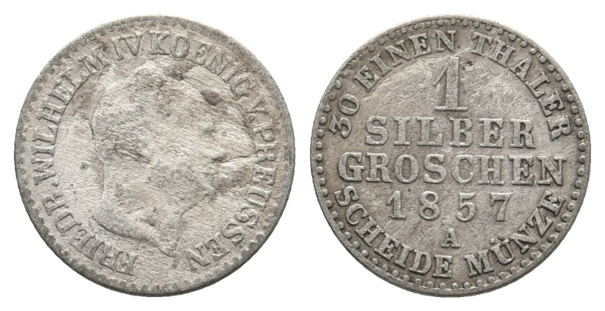  Altdeutschland; Preußen; Kleinmünze 1857   