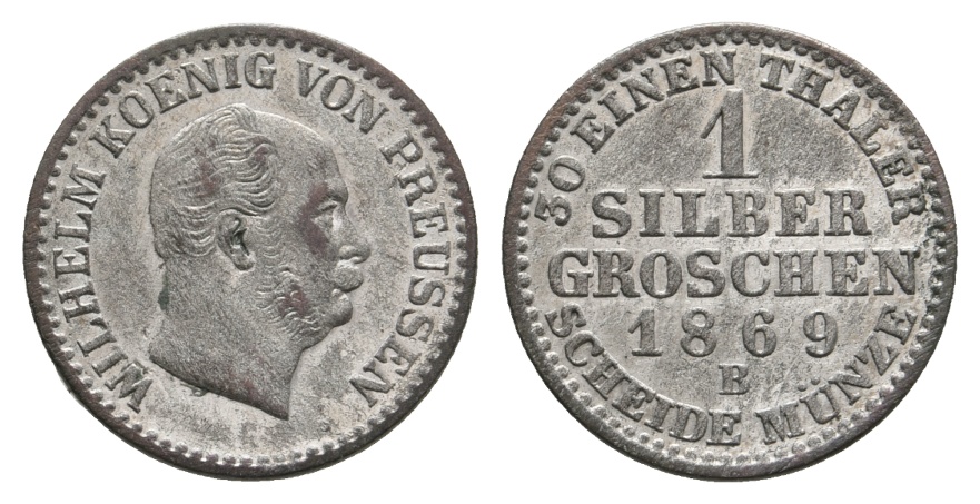  Altdeutschland; Preußen; Kleinmünze 1869   