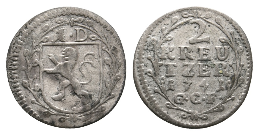  Altdeutschland; Hessen; Kleinmünze 1741   