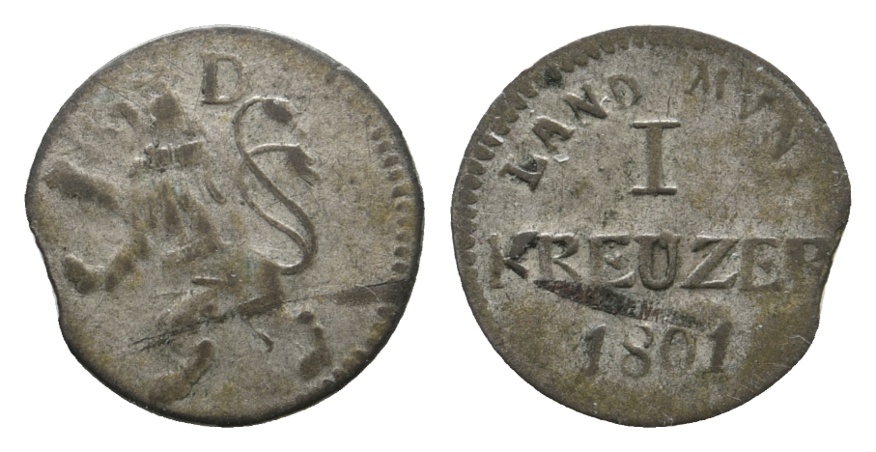  Altdeutschland; Hessen; Kleinmünze 1801   