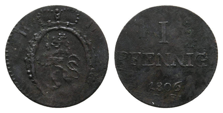  Altdeutschland; Hessen; Kleinmünze 1806   